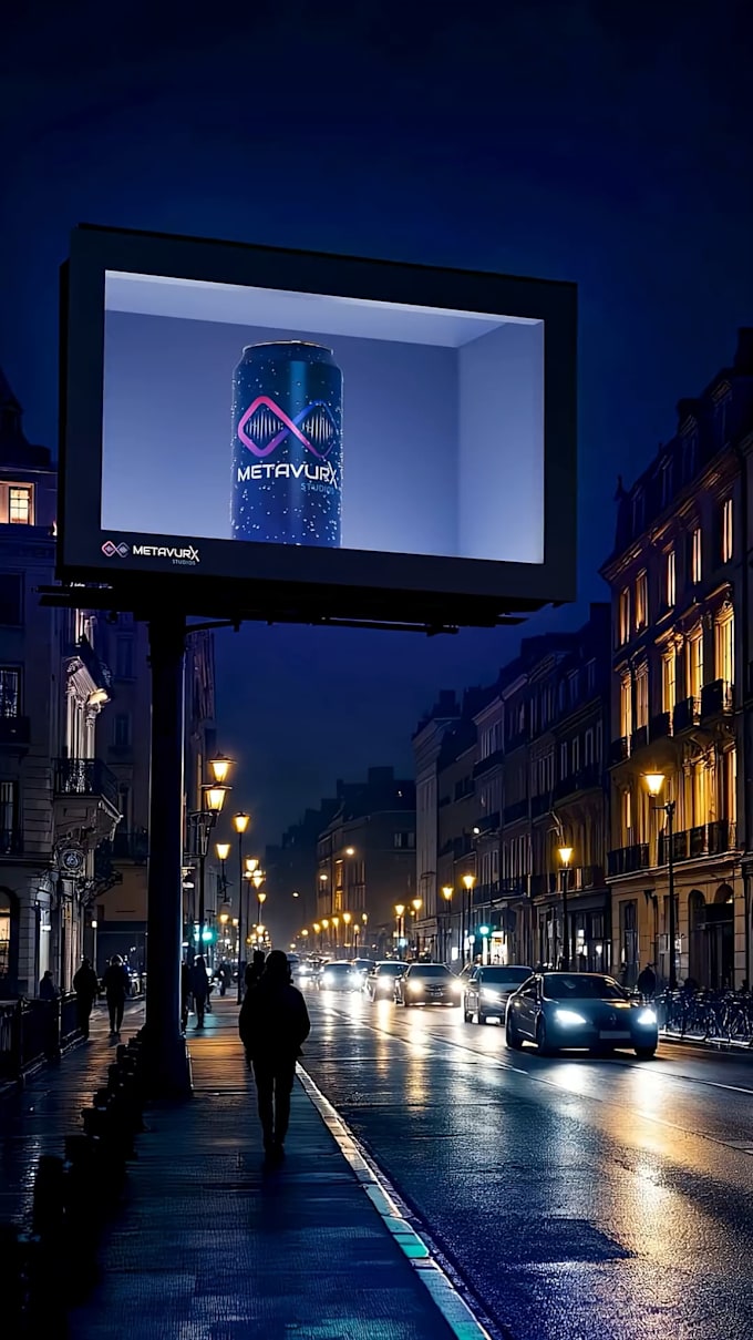 create 3d billboard animation, billboard animation, 3d anamorphic animation, cgi