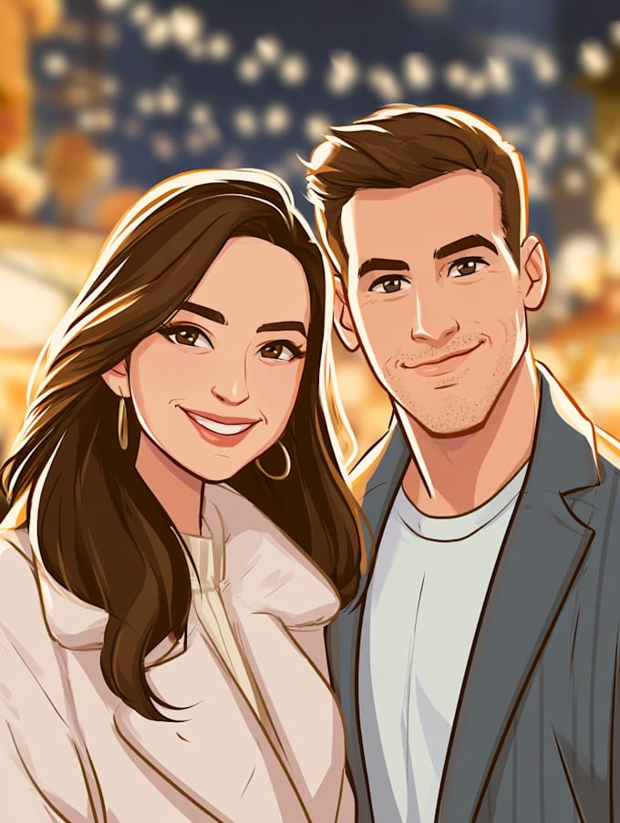 make couple portrait illustration