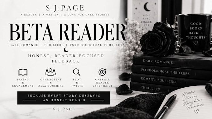 beta read your dark romance, thriller or psychological thriller