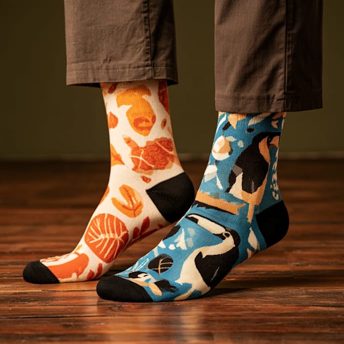 design custom and unique socks design