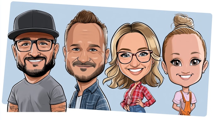 turn your photo into a creative caricature artwork