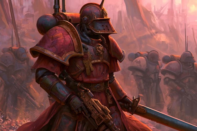 illustrate a warhammer 40k art