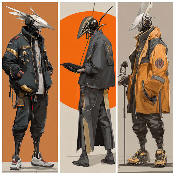 design fantasy and cyberpunk character