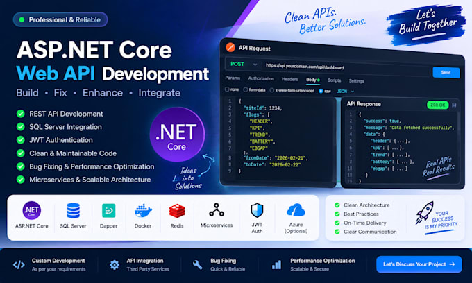 develop aspnet core applications and API with sql server