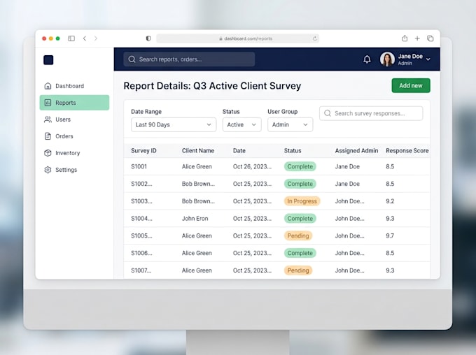 build a custom admin panel or dashboard for your business