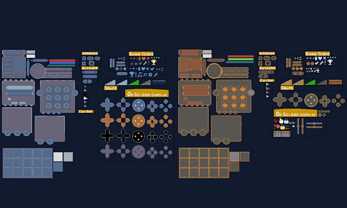 design reusable mobile game UI kit, menu screen and gui system for unity games