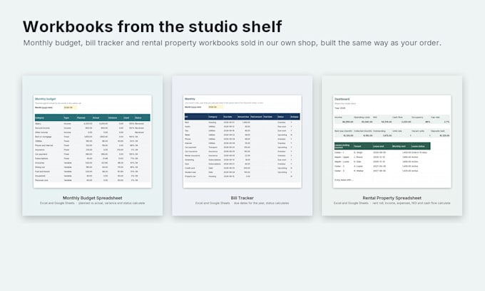 build a custom excel or google sheets tracker, budget or dashboard spreadsheet