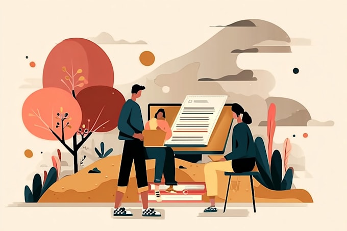 design modern flat vector illustrations for website, app, animation