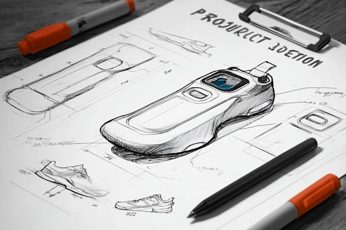 develop an industrial and product design concept by sketches