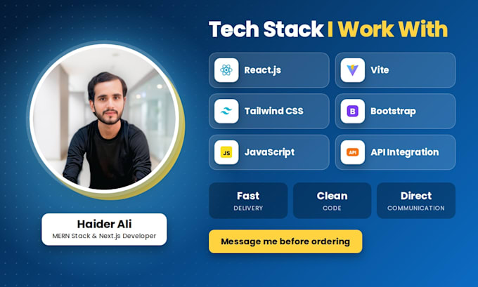 develop responsive react js frontend using tailwind and bootstrap