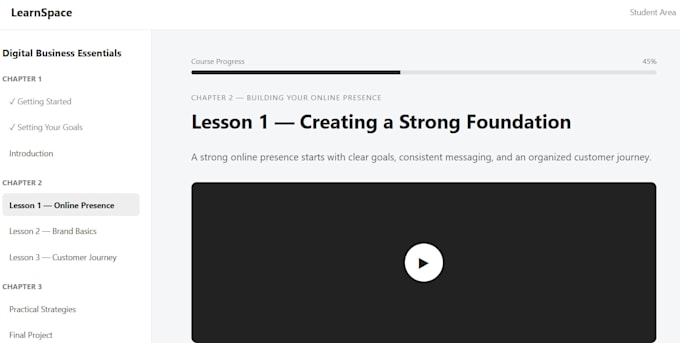 create and set up your online course and training platform