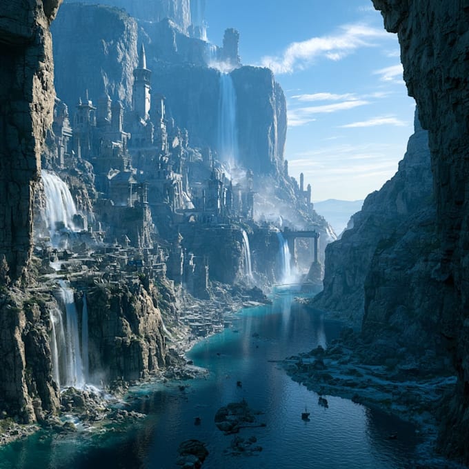 design amazing fantasy landscape