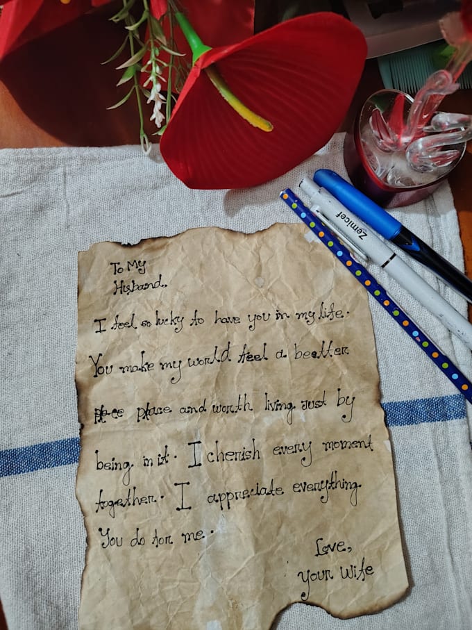 write handwritten letters in beautiful handwriting