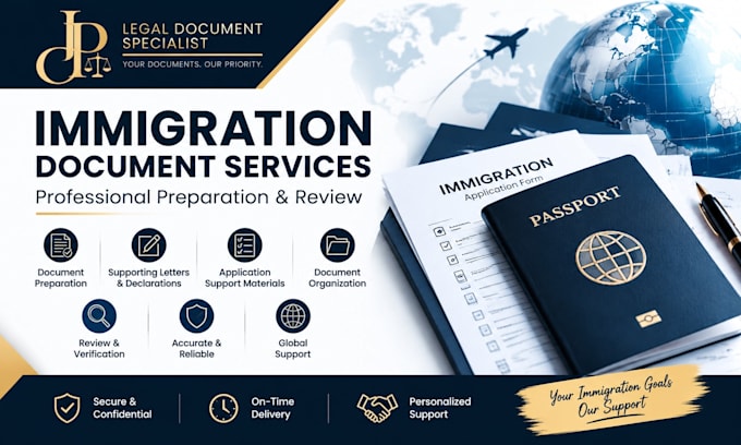 prepare immigration paperwork documents for visa and residency applications