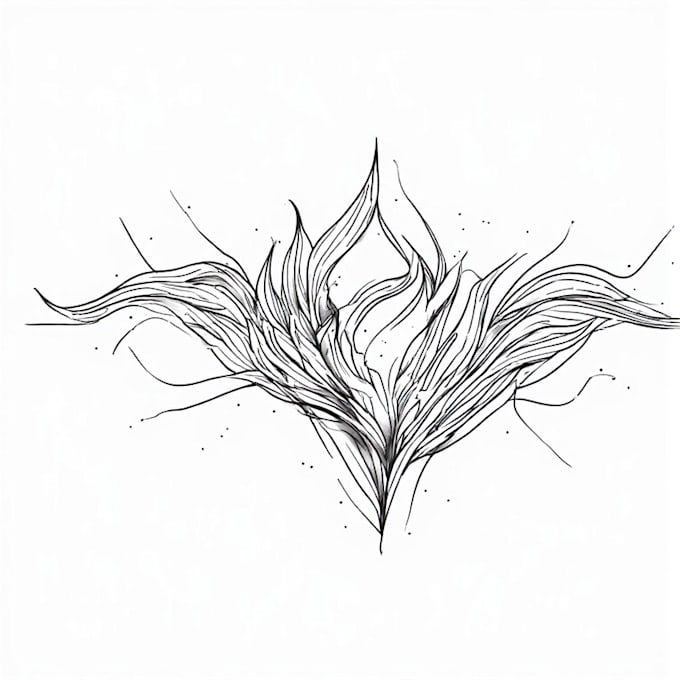 create custom bold line art tattoo design
