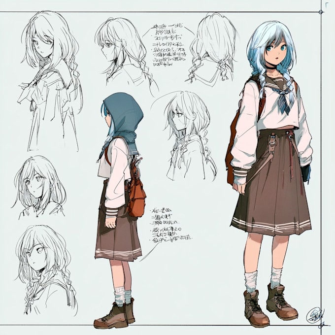 draw a character expressions sheet for you