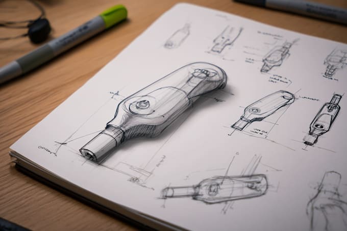 sketch your ideas or concepts into a product sketch
