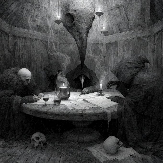 draw dark fantasy illustrations