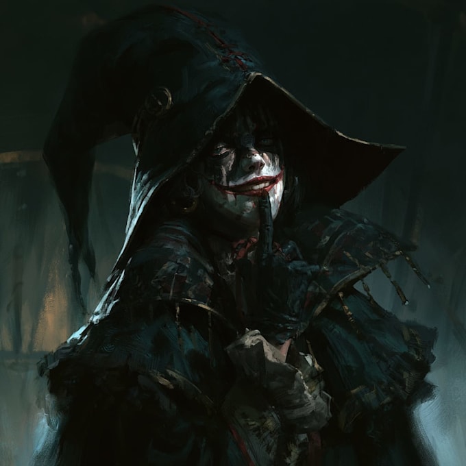 create dark art, metal, gothic illustration
