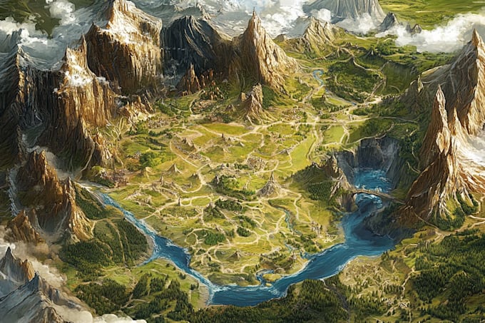 illustration fantasy map illustration