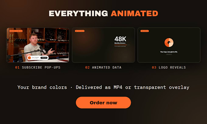 create motion graphics, lower thirds and logo animations
