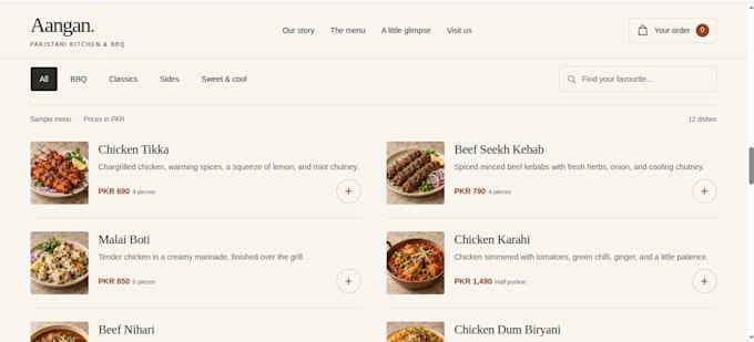 build a modern responsive restaurant website with whatsapp ordering