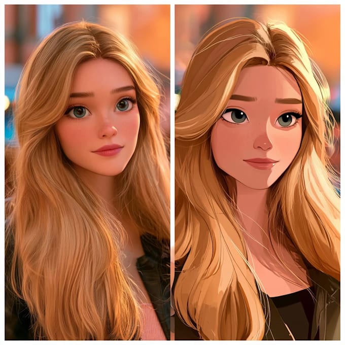 create disney pixar style custom ai art