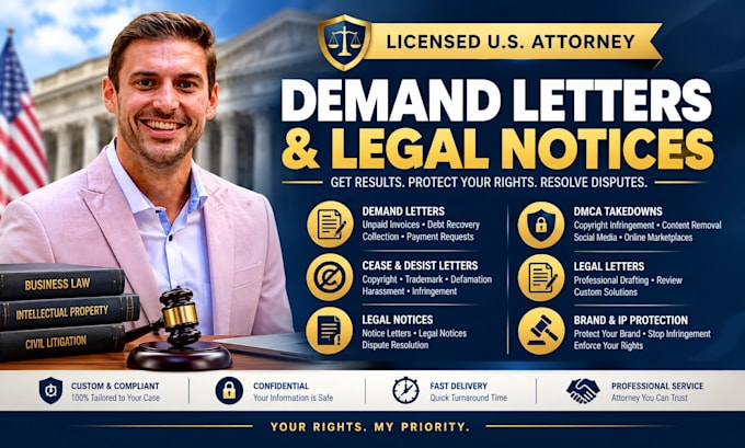 draft a professional demand letter or legal notice