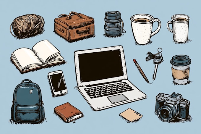 create custom cute stickers, doodles and icons