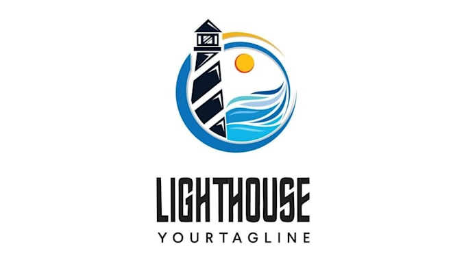 create a premium custom and unique lighthouse logo design for your