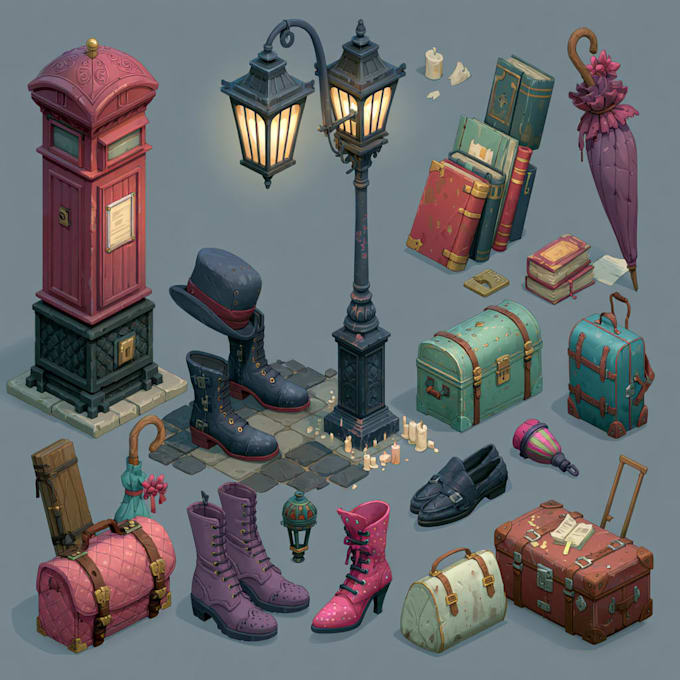 create 2d game environment concept art and illustration