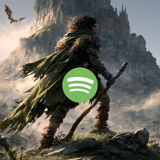 create cinematic fantasy spotify album artwork