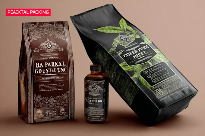 design coffee labels, packaging, and pouches