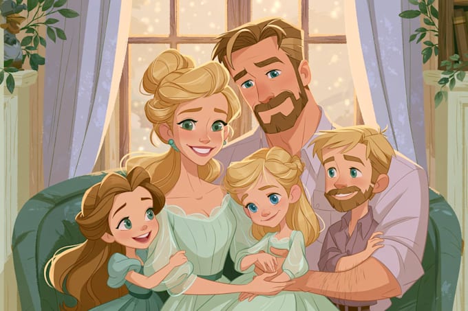 create a beautiful fantasy cartoon artwork