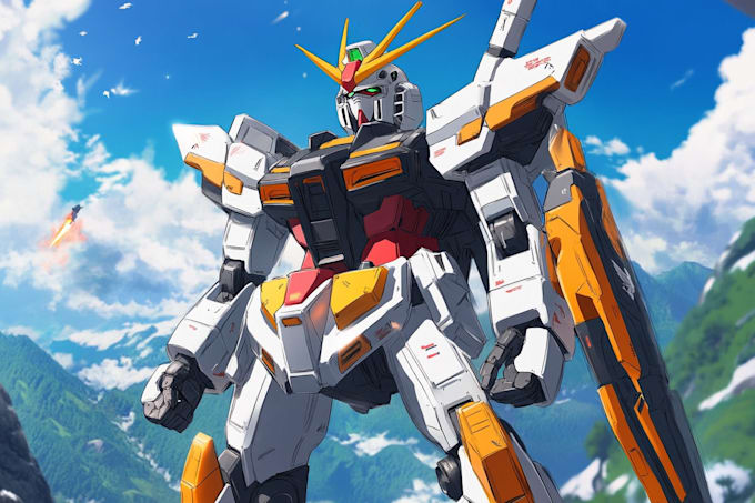 make gundam character illustration