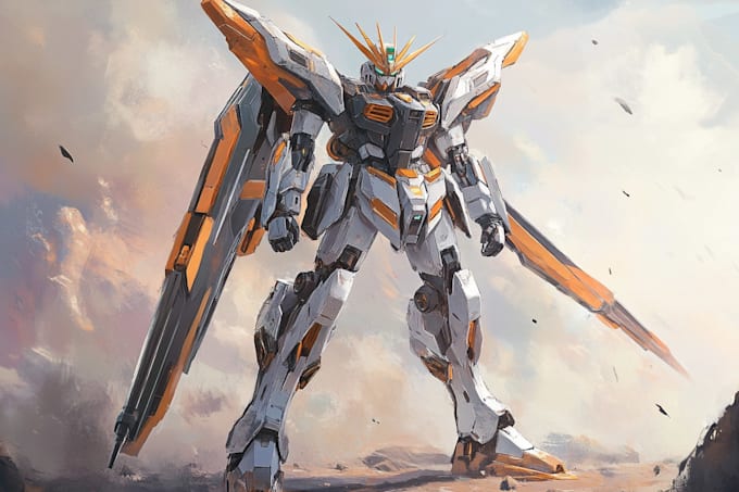 make a mecha robot gundam illustrations