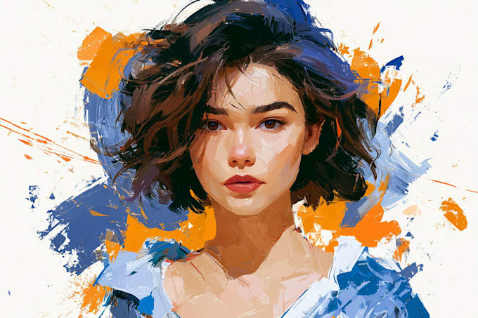 draw abstract portrait art