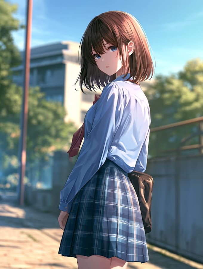 anime character an illustration and anime character