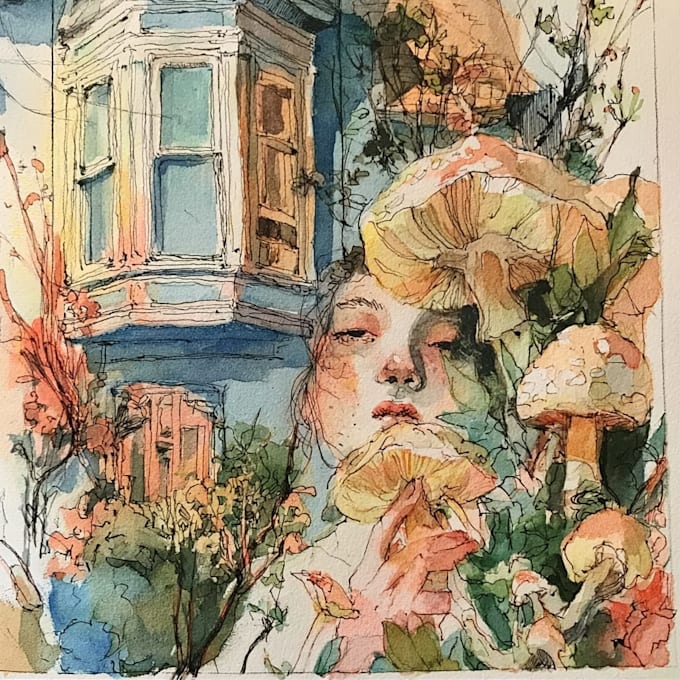 make watercolor illustrartion for watercolor
