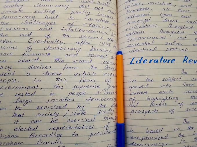 handwrite your english assignments neatly and professionally