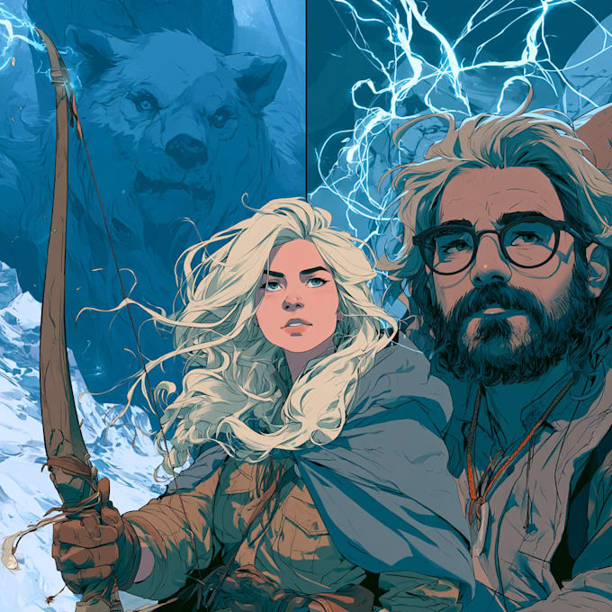 create cinematic fantasy illustrations and concept art