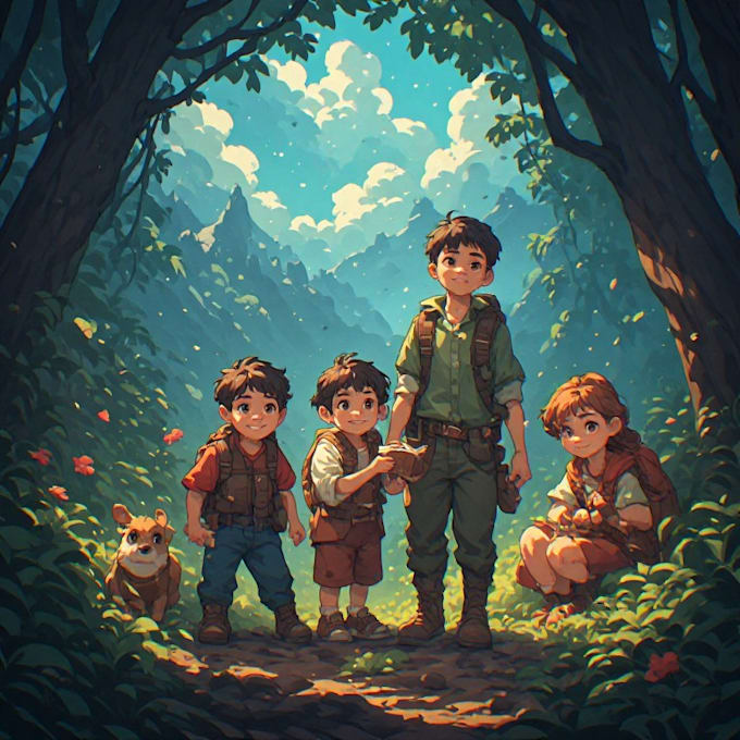 children book cover and children book illustrations