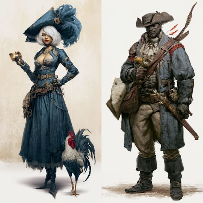 unique dnd character art and dnd character art