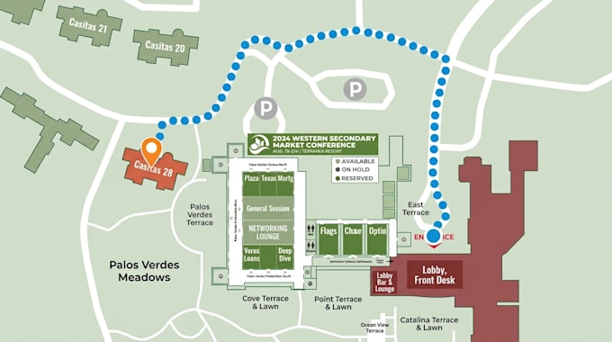 design a custom office park layout and corporate headquarters wayfinding map