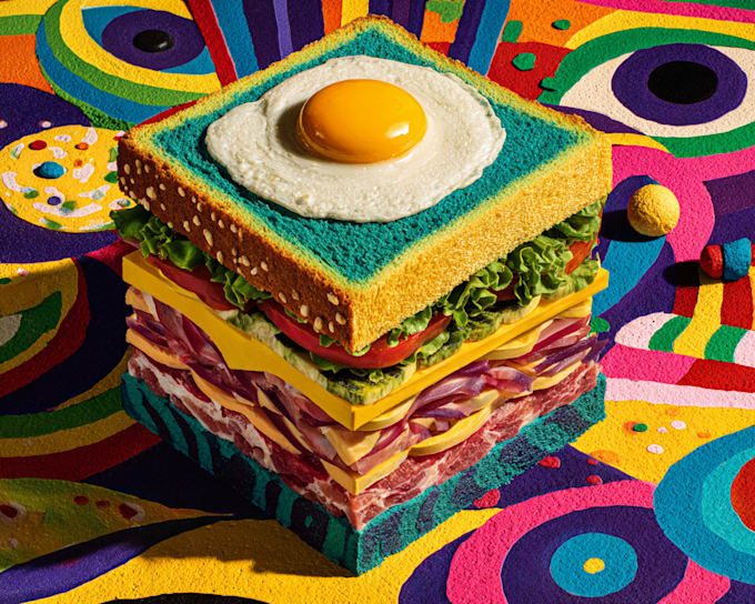 draw food pop art illustration