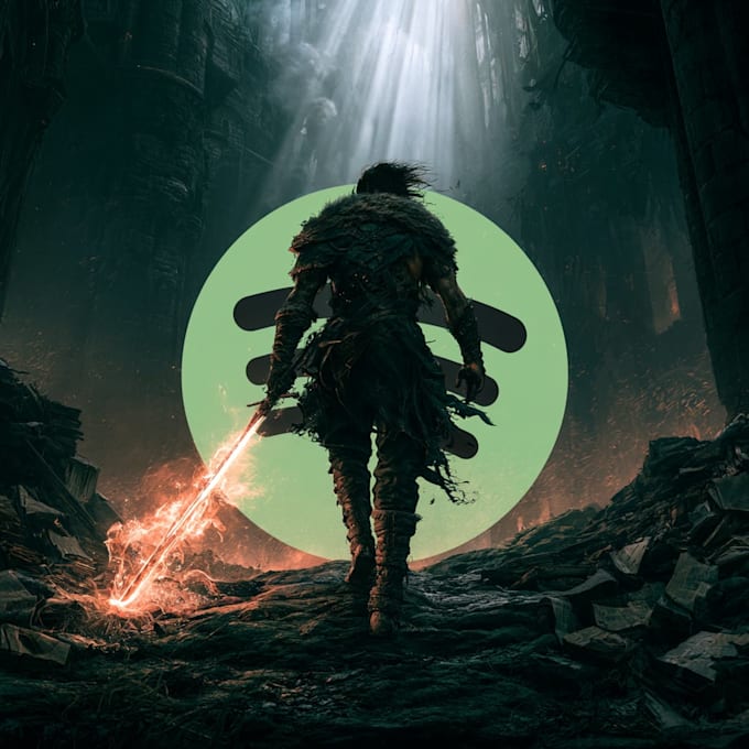 create mystical fantasy spotify cover design