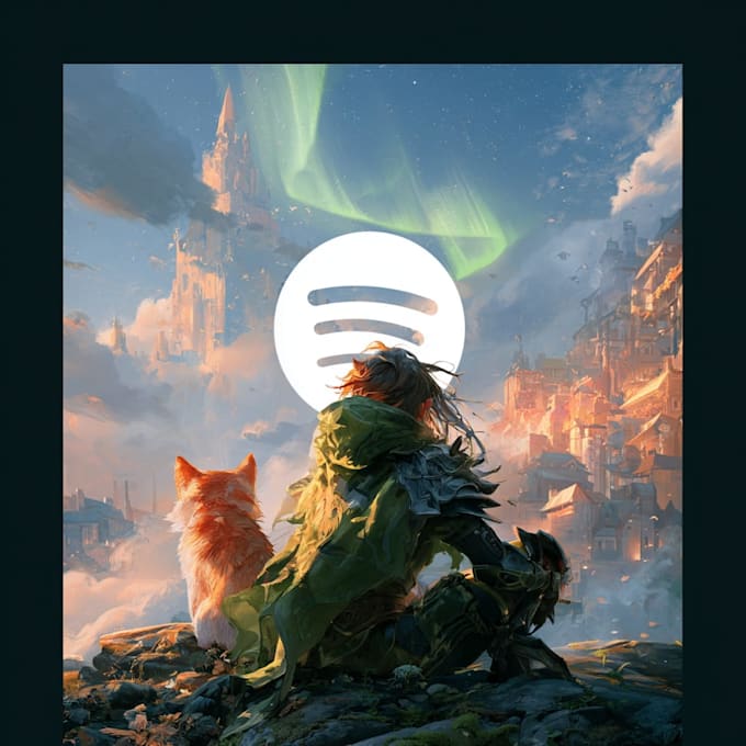 design magical fantasy spotify cover art