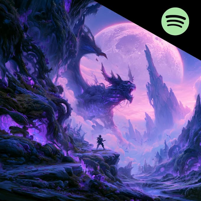 create dreamy fantasy spotify cover artwork