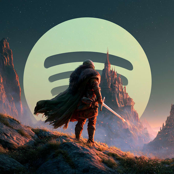 create mystical fantasy spotify cover design