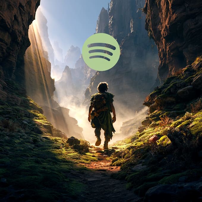 create mystical fantasy spotify cover design